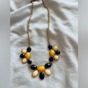 Blue white yellow bubble necklace